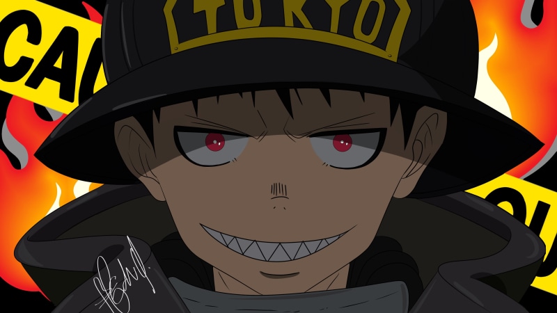 Shinra Kusakabe, Enen No Shouboutai, 4K, Anime, Fire Force