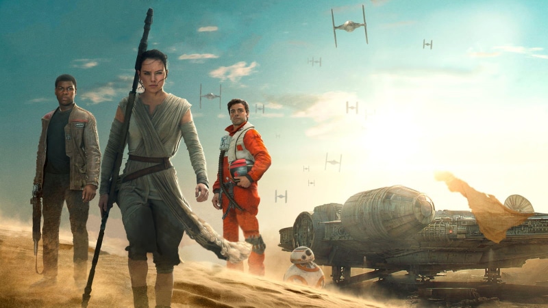  males, nature, lens flare, men, looking at camera, togetherness, people, sky, group of people, portrait, leisure activity, young women, Star Wars: The Force Awakens