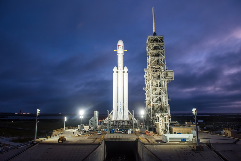 2K, SpaceX, Falcon Heavy, rocket, photography