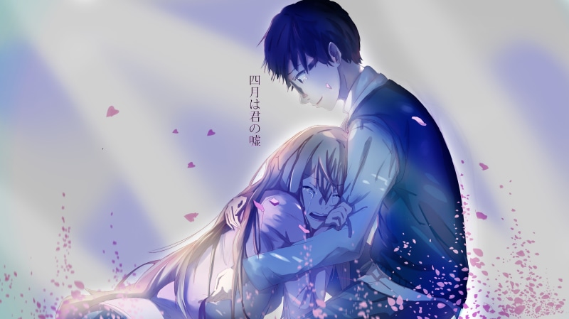 nature, adult, Shigatsu wa Kimi no Uso, front view, haired, portrait, character, Arima Kousei, motion, event, hairstyle, male, Miyazono Kaori, celebration
