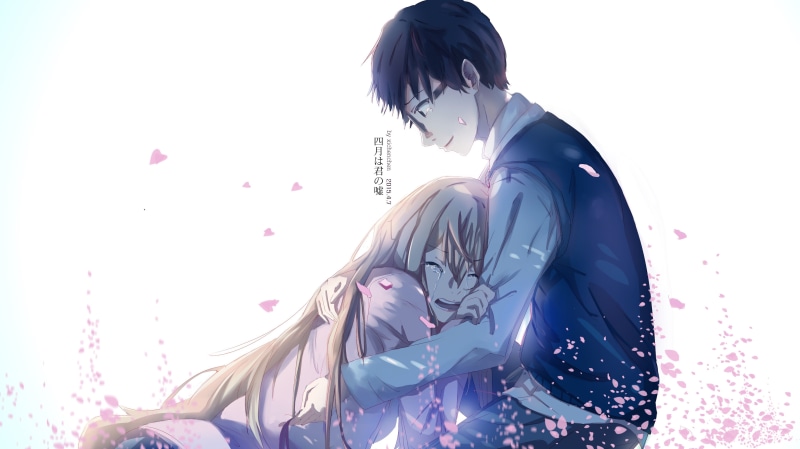 adult, Arima Kousei, young women, leisure activity, Miyazono Kaori, day, female, anime, real people, lifestyles, character, male, nature, hair, people