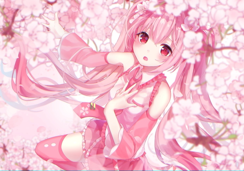 flowering plant, nature, 2K, pink hair, fragility, Anime, toy, still life, freshness, vulnerability, petal, representation, animal representation, beauty in nature