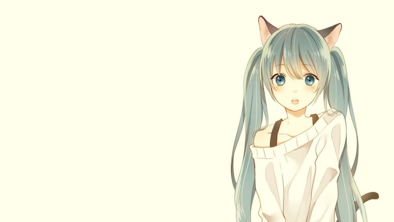 females, one Person, studio shot, cheerful, adult, anime girls, long hair, Vocaloid, child, animated, toy, female, caucasian Ethnicity, image, cat ears
