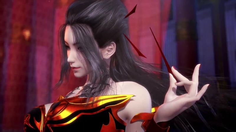 qinshi, young women, Chinese animation, hair, focus on foreground, fashion, headshot, anime girls, long hair, adult, beautiful woman, holding, women, contemplation