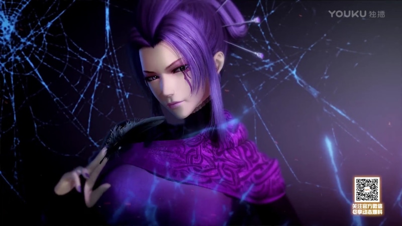 looking at camera, 1080P, young women, real people, lifestyles, adult, dark, purple, one person, hairstyle, young adult, headshot, Chinese animation, illuminated