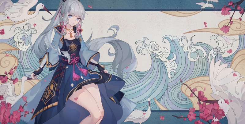 Genshin Impact, illustration, digital art, artwork, Kamisato Ayaka(Genshin Impact), 8K