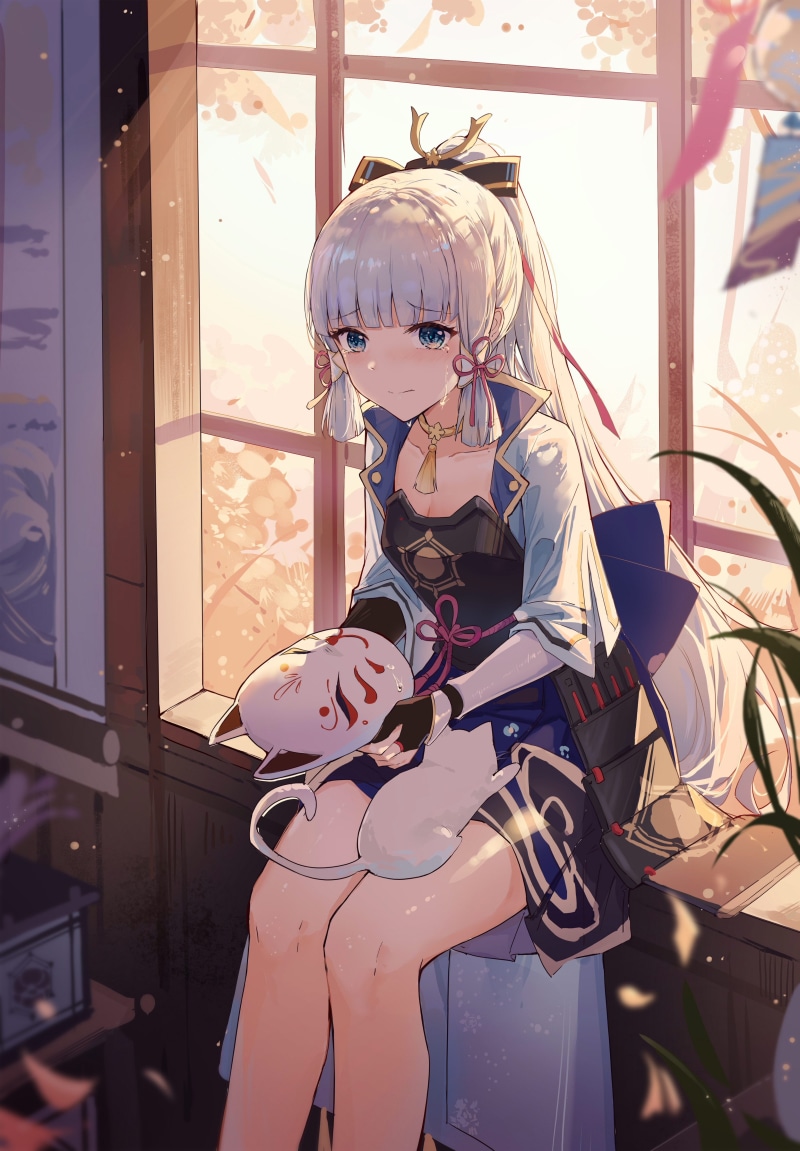 Kamisato Ayaka(Genshin Impact), anime, anime girls, Ya ju, Genshin Impact, 4K