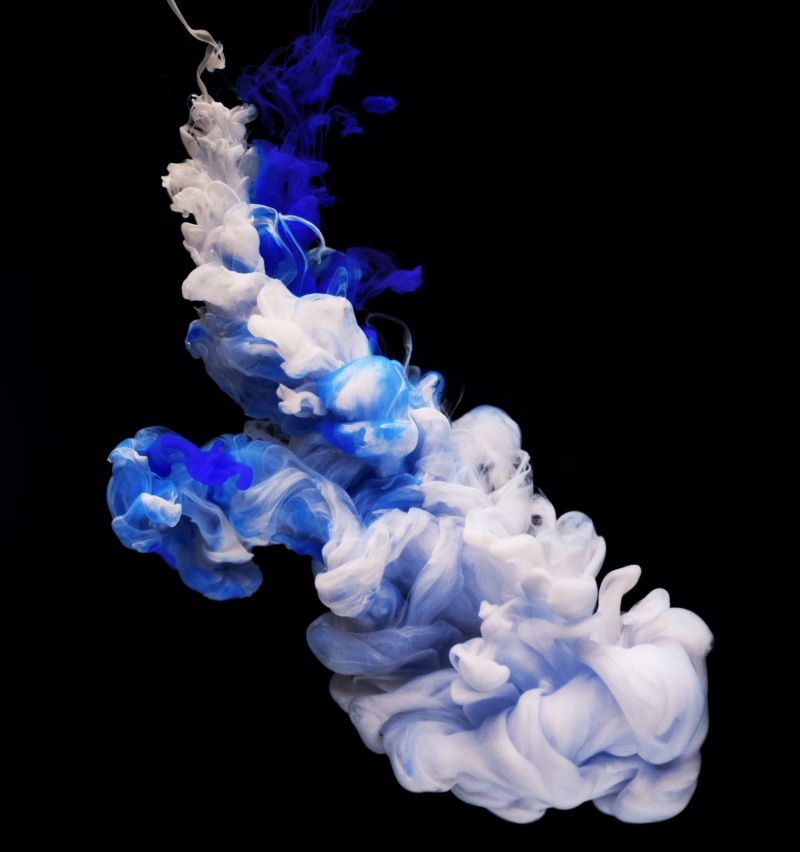 underwater, mixed, burst, sea, macro, blue, dissolve, art, nature, black background, flowing, ink, closeup, white color, close-up, pattern, mix, smoke