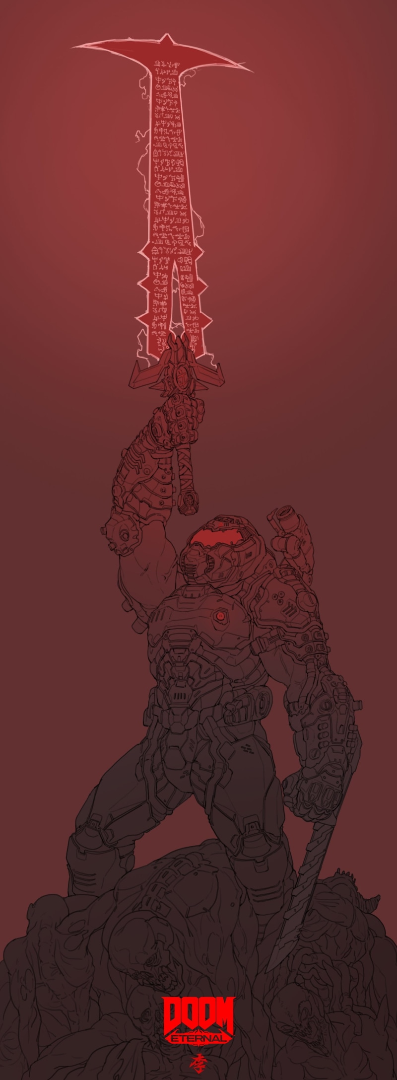 game poster, DOOM Eternal, Doom slayer, 4K