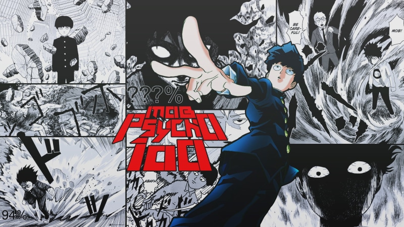 collage, Shigeo Kageyama, text, 1080P, Kageyama Shigeo, Mob Psycho 100, manga