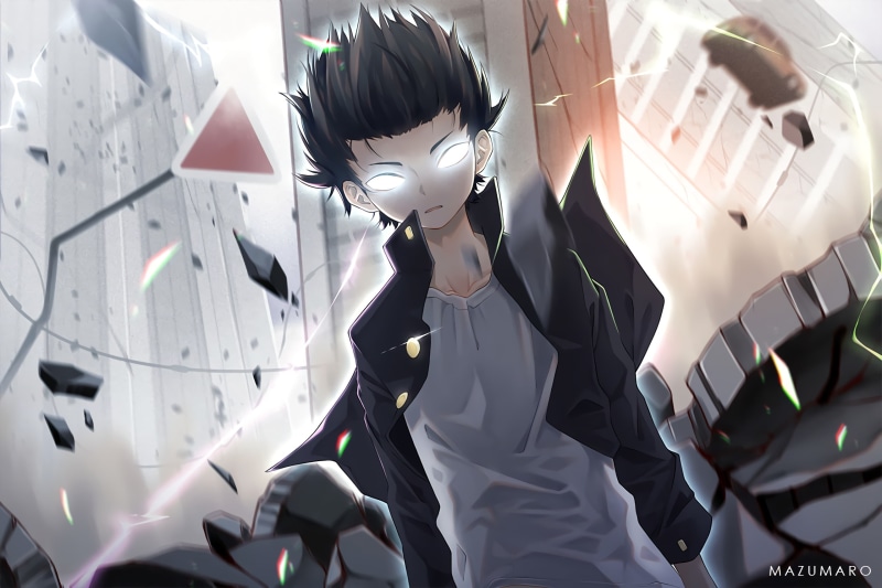 Kageyama Shigeo, anime boys, Mob Psycho 100, 2K