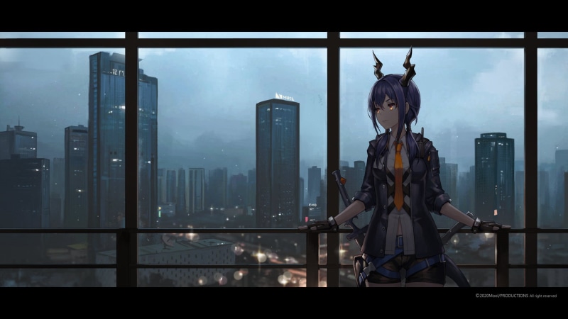 Chen (Arknights), horns, anime, MoolMoonlight, Arknights, 1080P, anime girls, digital art