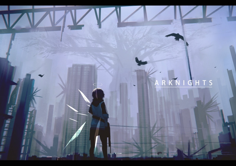 anime, Arknights, Alcxome, 2K, Exusiai (Arknights), anime girls