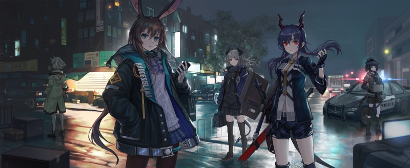anime, Arknights, Liskarm(Arknights), 5K, Amiya (Arknights), Chen (Arknights), sketch (artist), anime girls