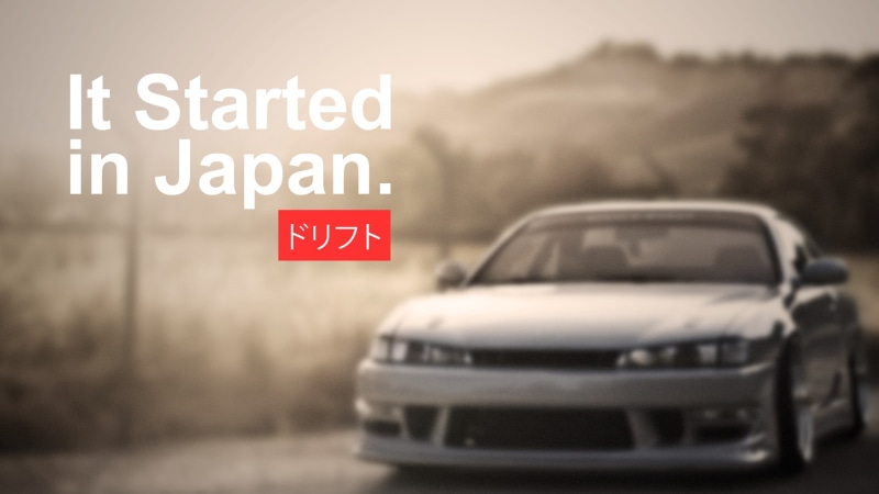warning sign, 1080P, text, car, motor vehicle, sign, drift, focus on foreground, Silvia S14, Japan, mode of transportation, communication, It Started in Japan