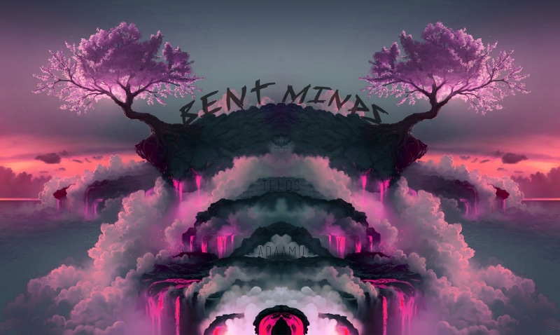 pink color, creativity, purple, water, scenics - nature, digital composite, black, low angle view, comforter, outdoors, sky, art and craft, plant, lava