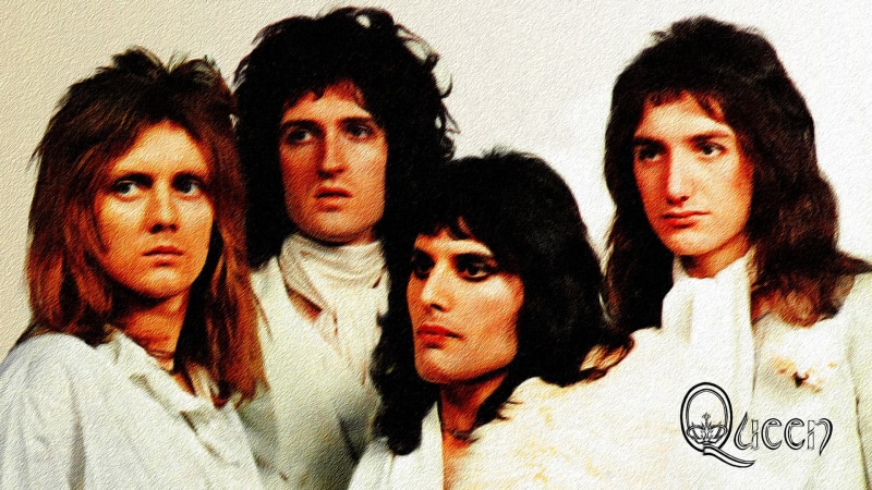 Roger Taylor, Brian May, acrylic, painting, John Deacon, canvas, Queen, Freddie Mercury, figure, 1080P
