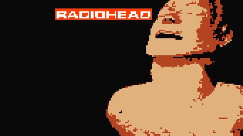 communication, black background, text, western script, red, no people, map, guidance, 720P, connection, radiohead music album covers pixel art, direction
