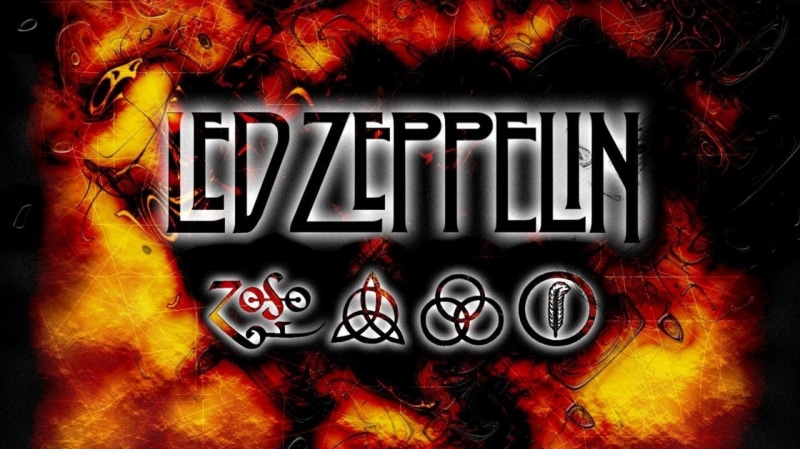 burning, representation, full frame, Led Zeppelin, multi colored, led, night, text, technology, creativity, flame, halloween, Band (Music), sign, fire