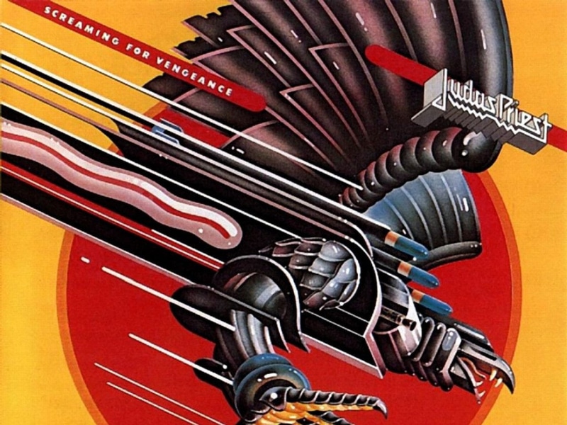 Judas Priest, judas, still life, large group of objects, choice, variation, 720P, art, scissors, scream, red, vengeance, pencil, art and craft, no people