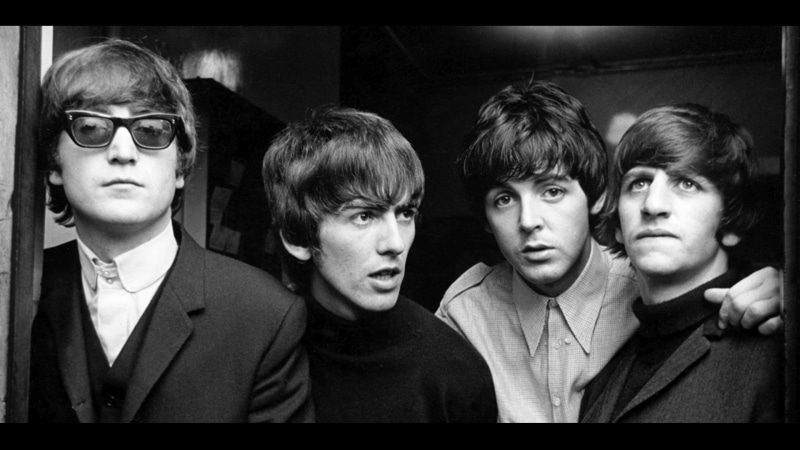 The Beatles, 1080P, men, George Harrison, Ringo Starr, monochrome, John Lennon, face, musician, Paul McCartney