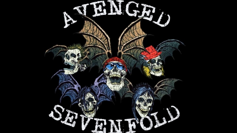 mask, no people, belief, spirituality, pattern, indoors, rock, painting, black background, a7x, Avenged Sevenfold, close-up, art and craft, creativity