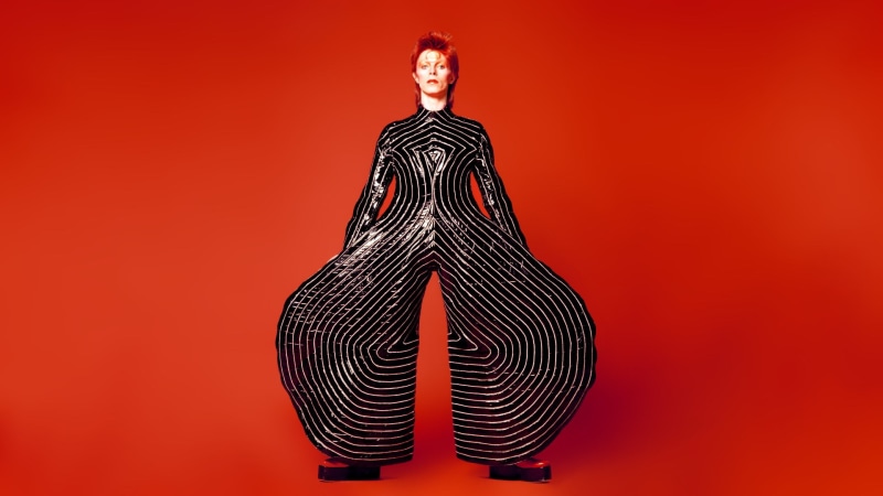 adult, fashion, colored background, human body part, beautiful people, 1080P, one person, david bowie, standing, portrait, hairstyle, copy space, beauty