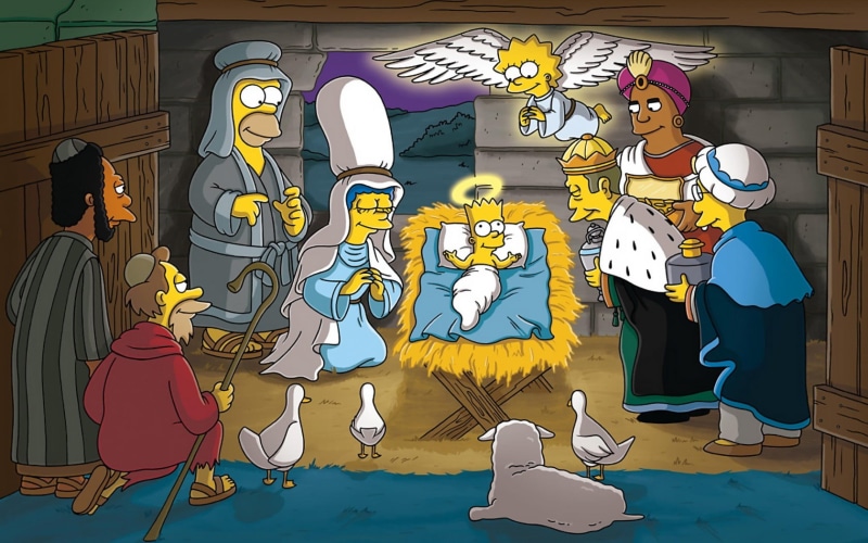 Lisa Simpson, chair, seat, The Simpsons, cartoon, Homer Simpson, scene, day, male likeness, female likeness, creativity, human representation, nativity