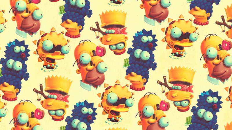 Lisa Simpson, Marge Simpson, Homer Simpson, Bart Simpson, 2K, The Simpsons, Maggie Simpson, fan art, Juan Carlos Paz -BAKEA-