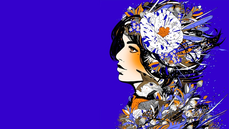 blue, DJ Okawari, music, album covers, 1080P