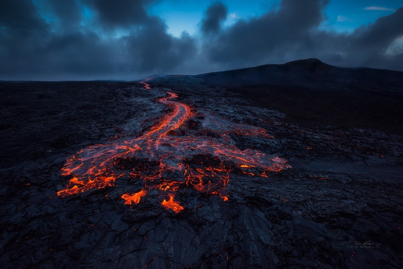 nature, Tom Kualii, island, lava, volcano, rocks, volcanic eruption, Hawaii, 720P