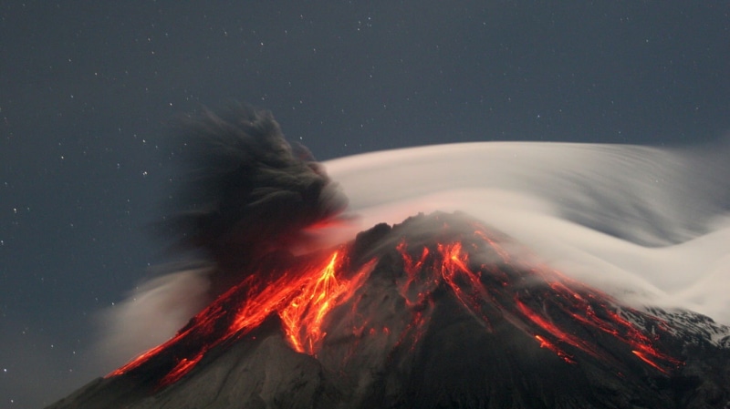 hd, volcano, smoke, 720P, nature, lava, eruption