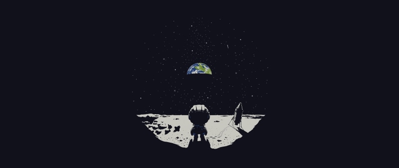 Earth, space, ultra-wide, ultrawide, Moon, Kerbal Space Program, 2K