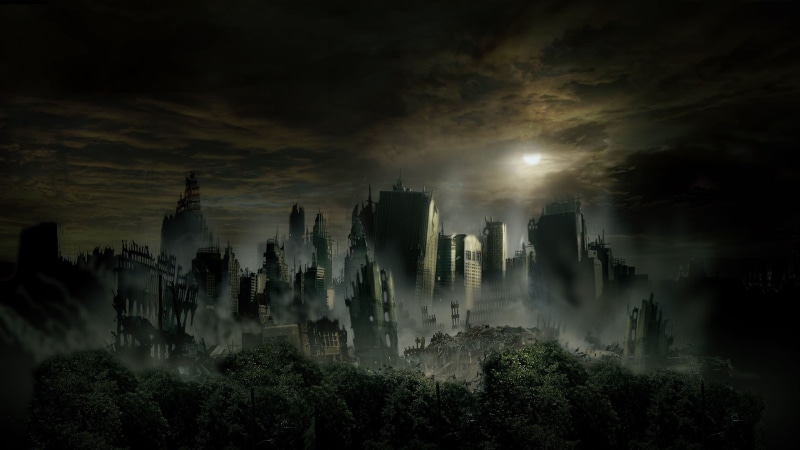 cityscape, built structure, travel destinations, tree, sky, plant, environment, religion, no people, futuristic, spirituality, scenics - nature, apocalyptic