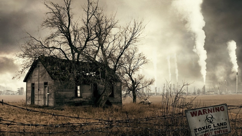 sign, bare tree, communication, brown, built structure, architecture, apocalyptic, building, house, no people, tree, abandoned, 1080P, outdoors, destruction