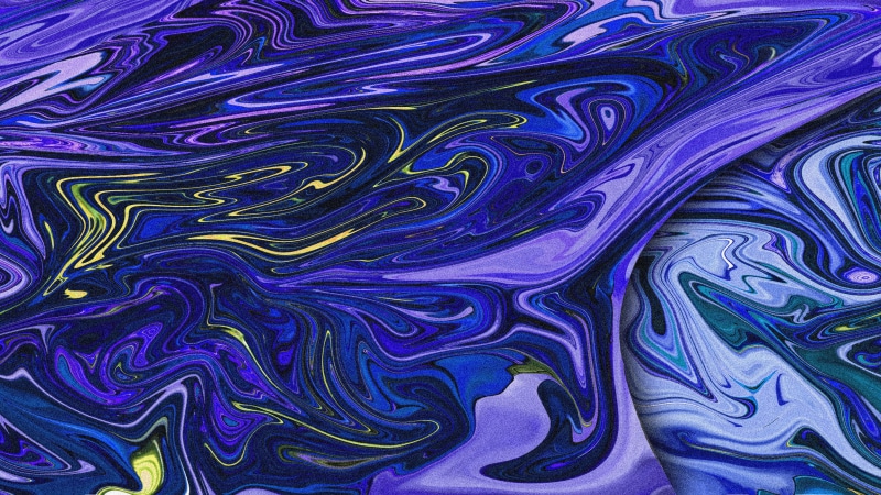 fluid, interference, colorful, abstract, dark, 2K, liquid