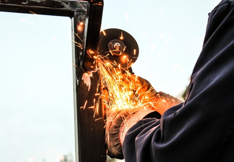 protection, technology, burning, midsection, job, long exposure, heat, repair, factory, steel, manufacturing, iron, daytime, work, metal, sparks, manufacture