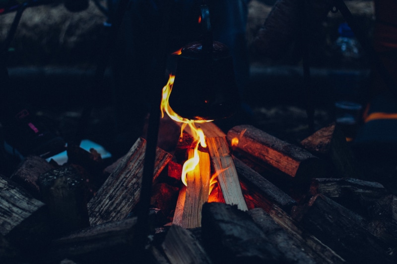 wood - material, motion, flame, glowing, outdoors, fire - natural phenomenon, dark, photo, camping, 5K, fire, logs, barbecue grill, campfire, nighttime