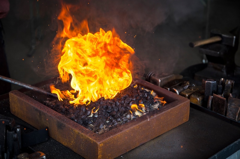 household equipment, craft, work, hammer, kitchen, hot, glow, food, factory, preparation, fire - natural phenomenon, food and drink, industry, outdoors