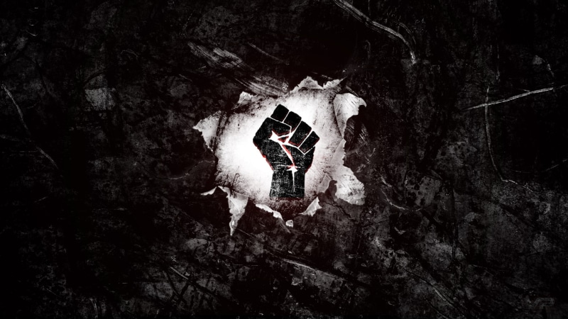 black Color, grunge, trunk, night, digital composite, logo, 1080P, land, old, Viva La Revolution, lifestyles, dead Person, forest, full length, damaged