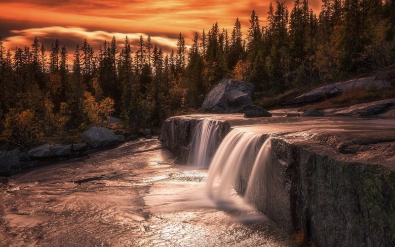 scenics - nature, green, power in nature, flowing water, flowing, stones, idyllic, long exposure, plant, landscape, water, trees, motion, waterfalls, nature