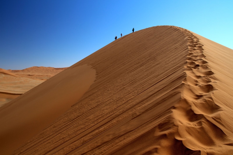 namibia, 5K, outdoors, travel, non-urban scene, blue, sand, travel destinations, sand dune, tranquility, desert landscape, land, clear sky, big mama, desert