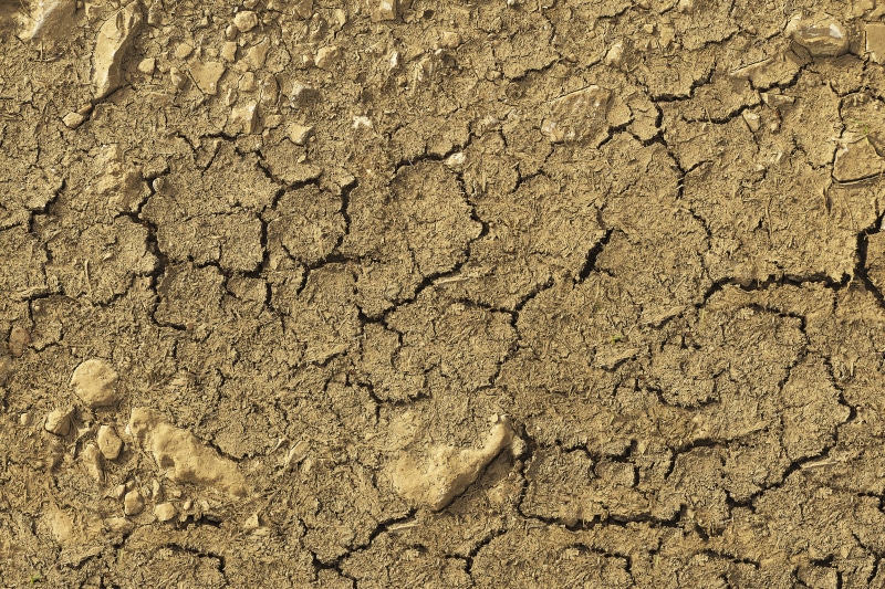 clay soil, dehydrated, nature, lack of rain, climate, scenics - nature, barren, environment, arable land, high angle view, clay, withered earth, 5K, textured effect