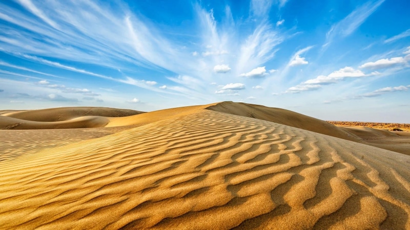 scenics - nature, singing sand, beauty in nature, rajasthan, no people, land, horizon, travel, environment, 1080P, jaisalmer, arid climate, nature, tranquility
