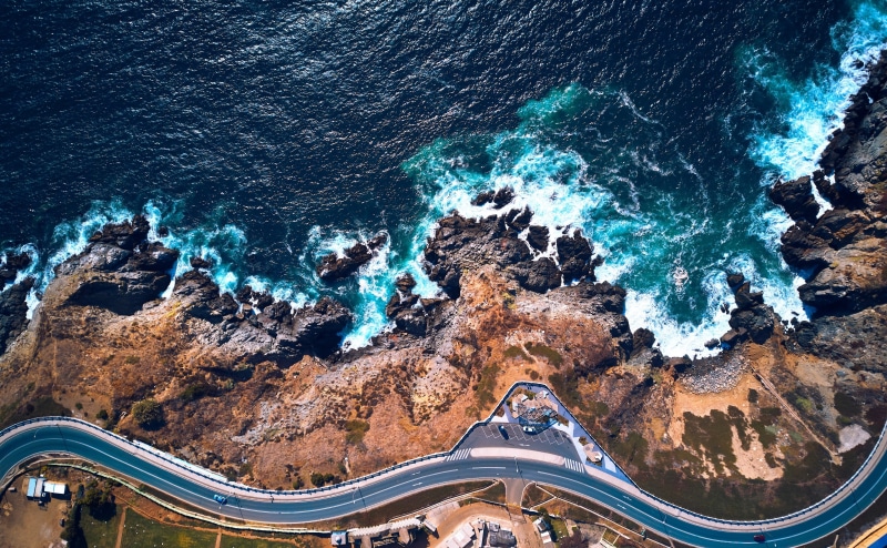 DronePhotography, View, rock - object, playa, beauty in nature, day, travel, Waves, Ancha, Ocean, water, solid, sea, Pacific, Rocks, Chile, blue