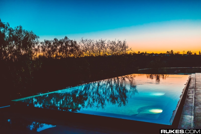 water, tree, nature, lake, tranquility, reflection, plant, outdoors, swimming pool, tranquil scene, 1080P, no people, waterfront, sunset, sky, scenics - nature