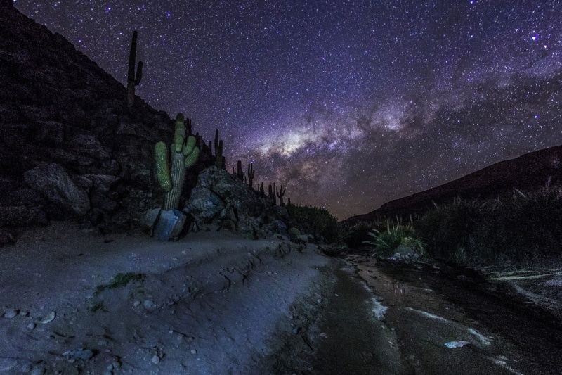beauty in nature, star - space, Milky Way, rock, scenics - nature, space and astronomy, Atacama Desert, astronomy, Chile, mountains, environment, architecture