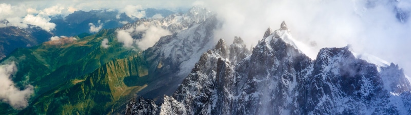 Dual Monitors, sky, snow, clouds, landscape, Multiple Display, 4K, nature, Alps, France