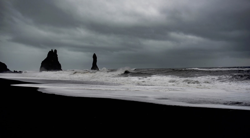 land, Ocean, overcast, sea, motion, Dark, rough, wave, scenics - nature, beauty in nature, horizon, sky, dusk, stormy, no people, 1080P, water, Beach