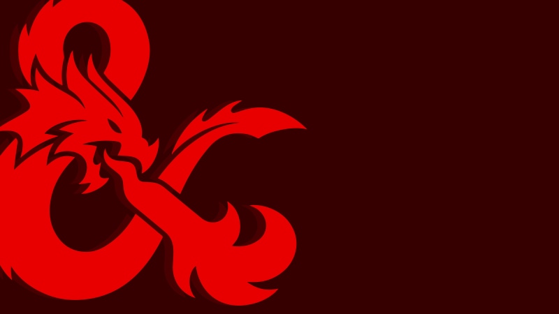 dragon, 8K, Dungeons and Dragons, red, Ampersand